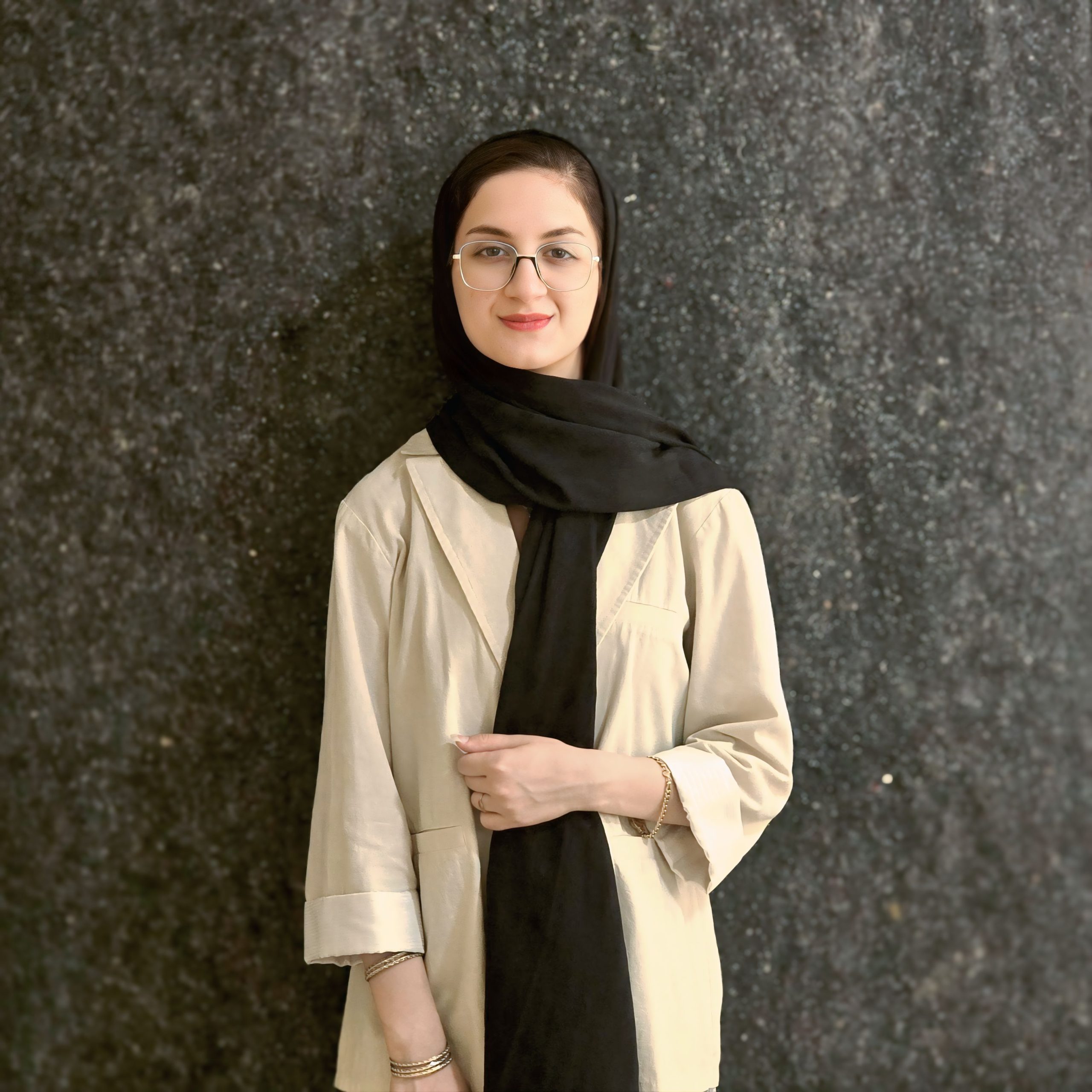 تصویر شال حریر کریشه اشکی مشکی 