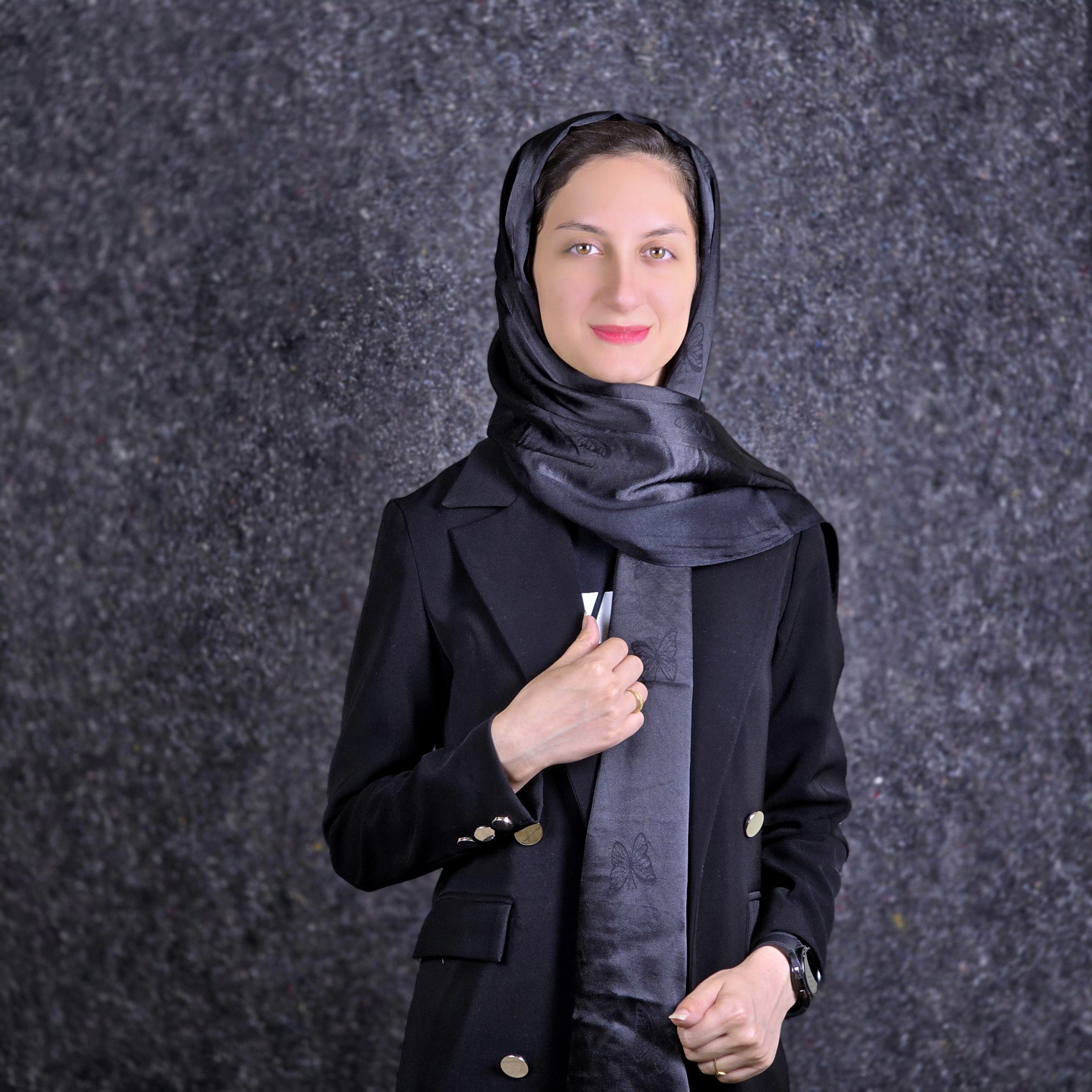 تصویر شال ژاکارد مارک مشکی(پروانه) 